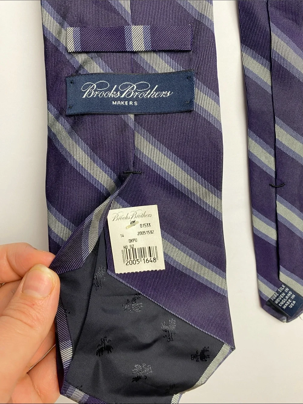 NWT Brooks Brothers Makers | Deep Purple Gray Silk Tie